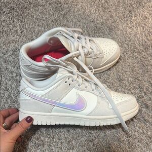 Nike Women's White Suede Dunks